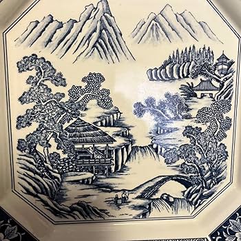 Amazon.co.jp: 大皿 角皿 朝明窯 晴峰作 有田焼 骨董